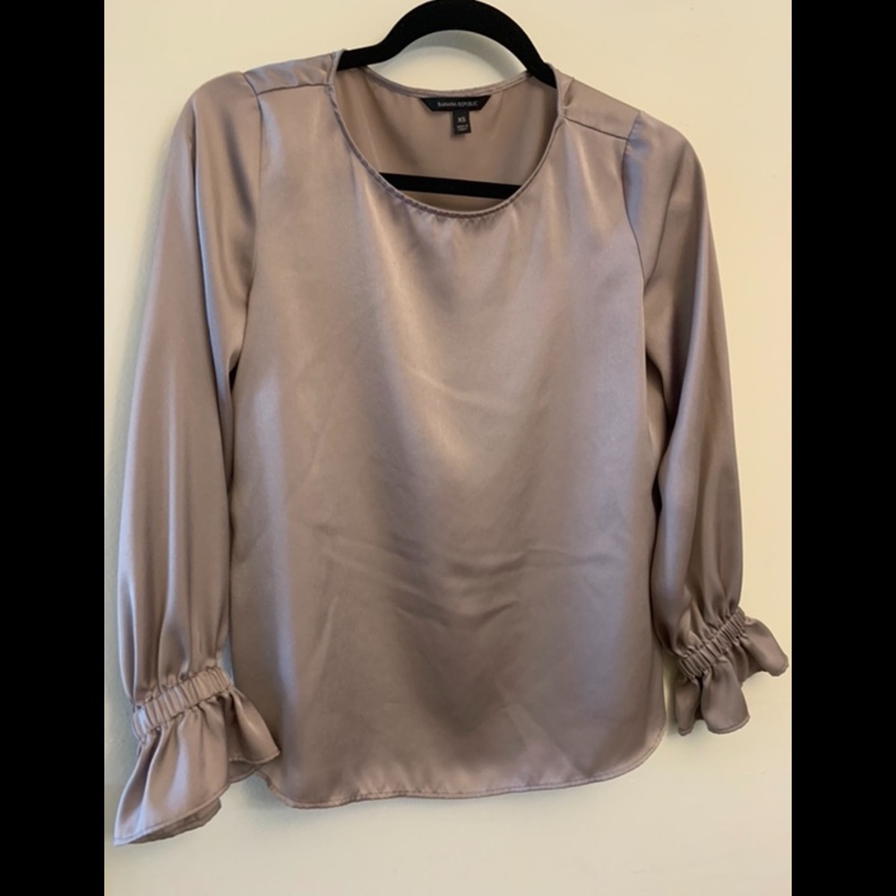 Taupe Banana Republic Blouse